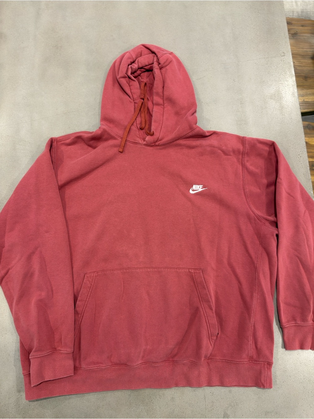 Nike Men's Dusty Red Crewneck Hoodie